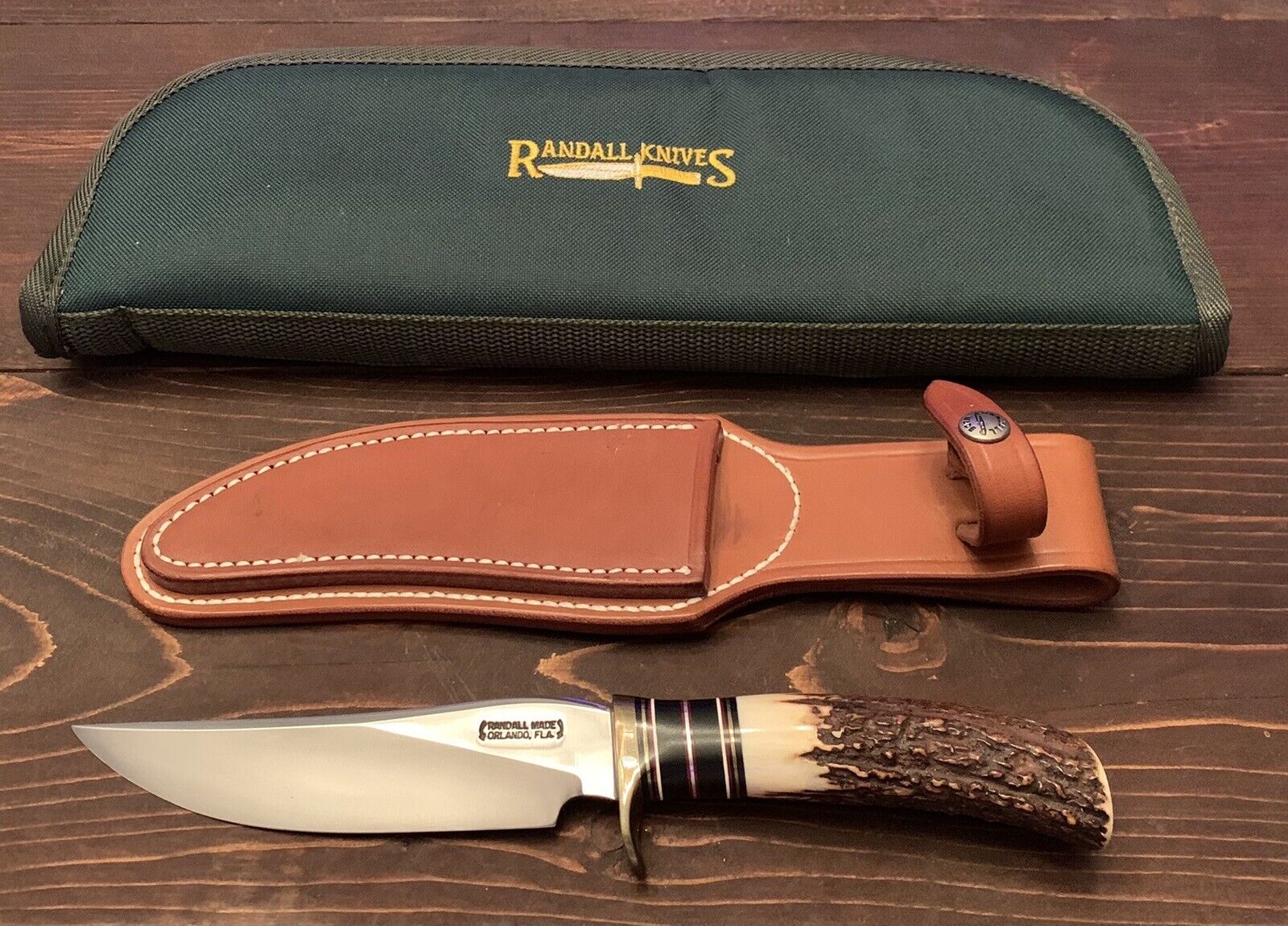 🔥 Randall Made Knives RKC3 Stag Handle Fixed Blade Knife