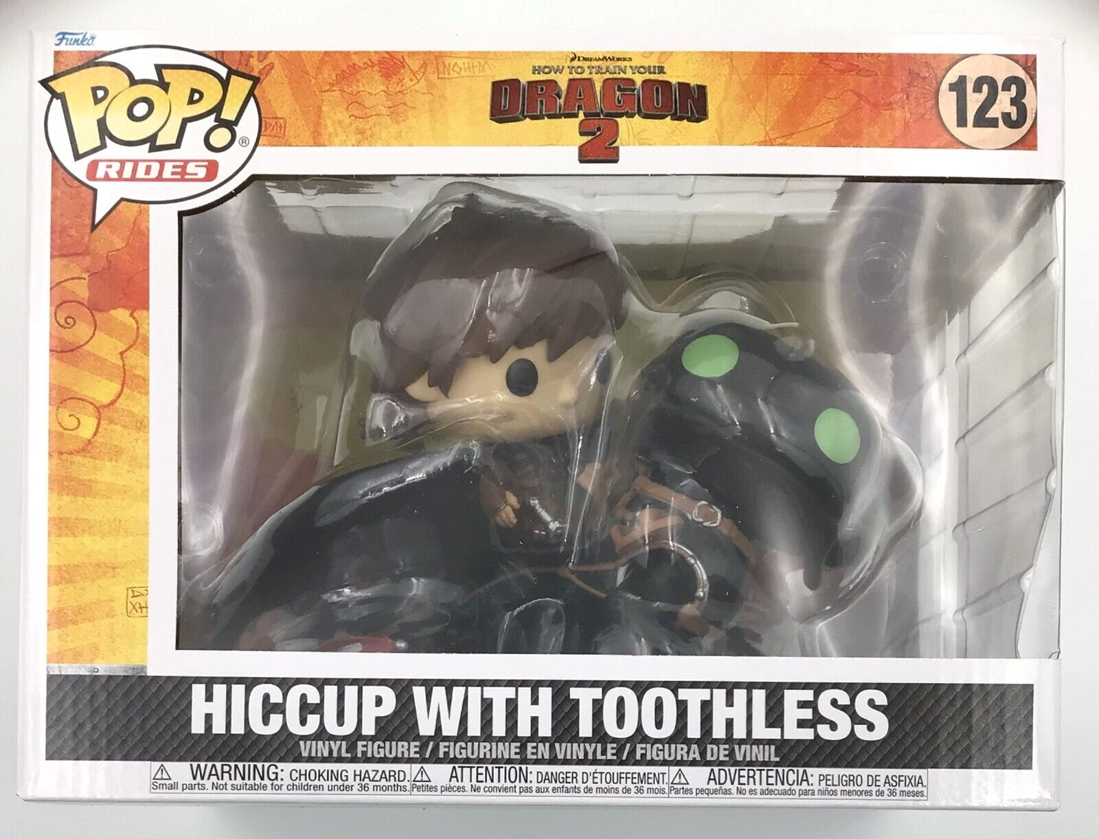 Funko Pop Rides How to Train Your Dragon 2 Hiccup with Toothless #123 NIB