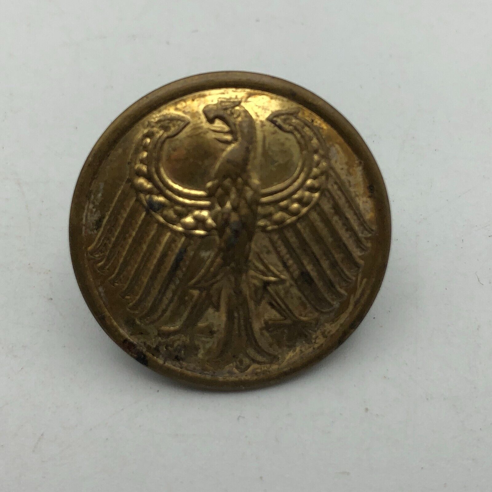 Vintage Antique Imperial Eagle Brass Uniform Button Extra Rein Q1