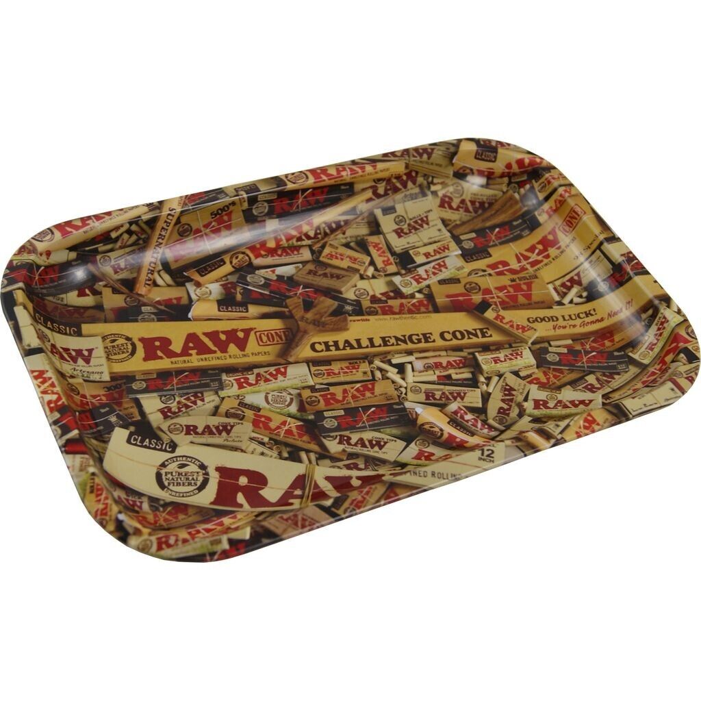 RAW TRAY for Rolling Papers METAL Style Cigarette Hemp Rolling Tray 5\