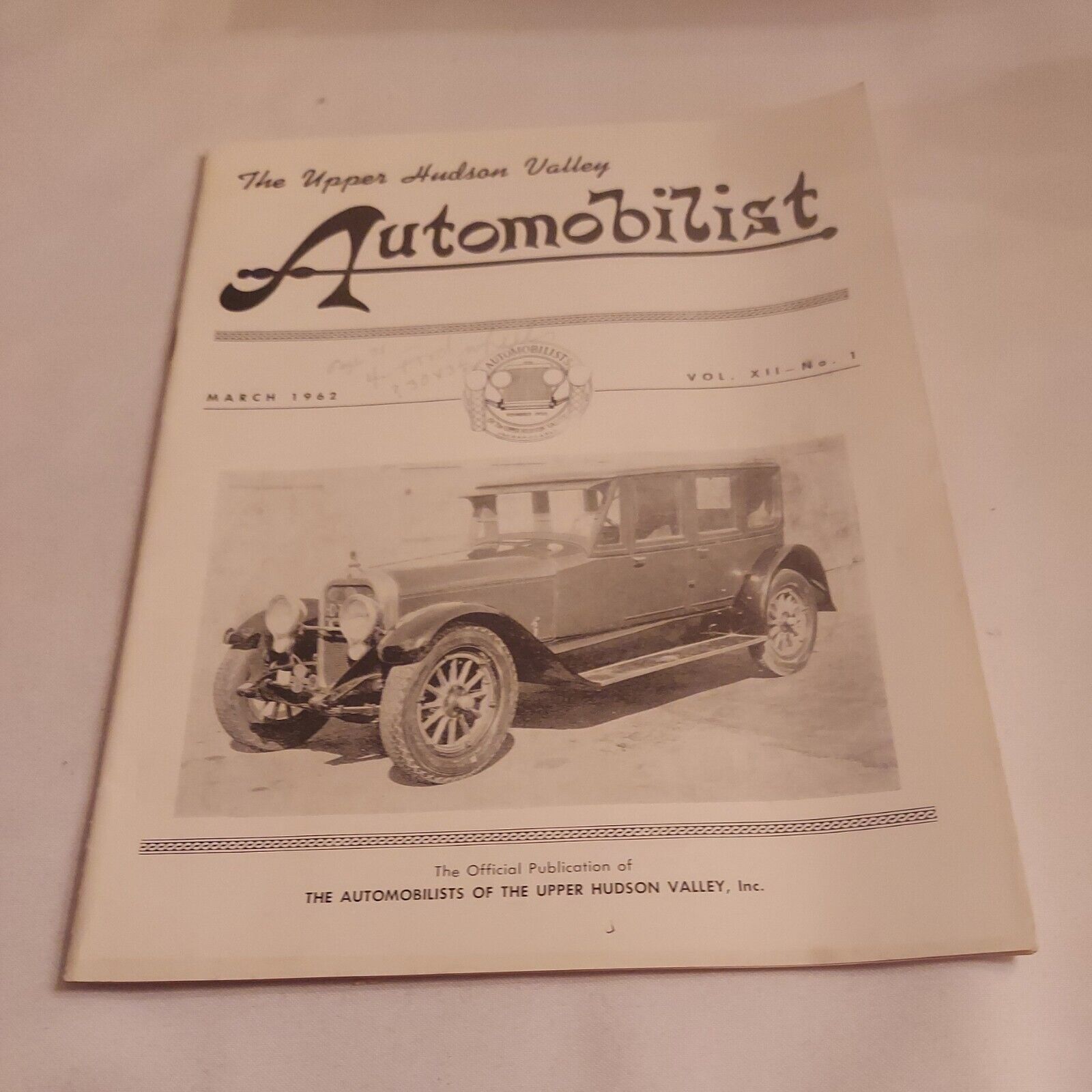 1962 March, The Automobilist Club Official Publication of Upper Hudson Valley