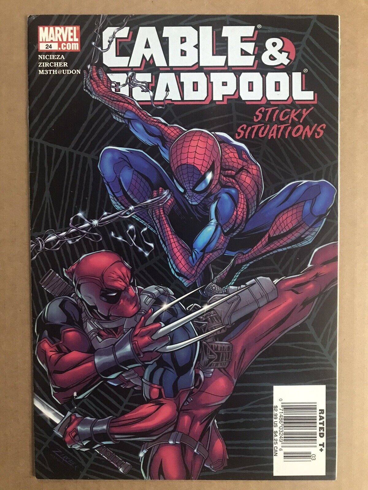 Cable Deadpool #24 Newsstand Variant Comic Book 1st Spiderman Deadpool meetup