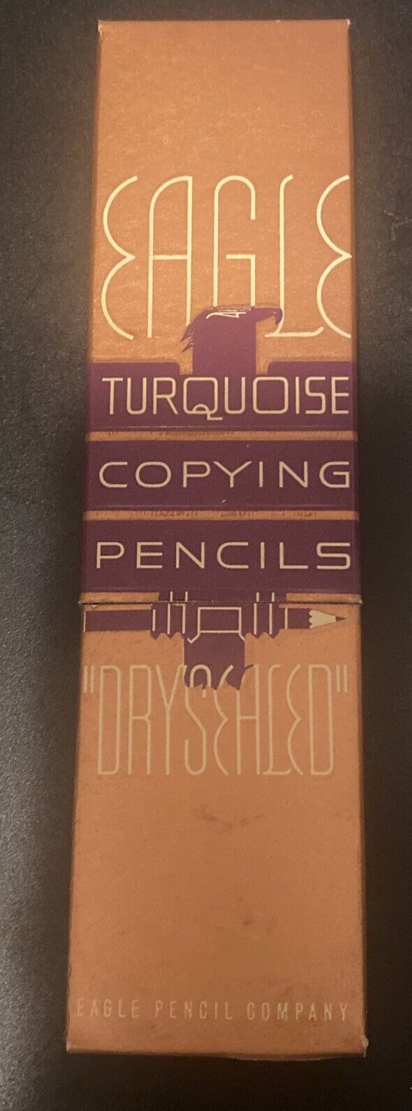 Vintage Eagle Turquoise 4375 Medium Copying Pencils Box Of 12 USA