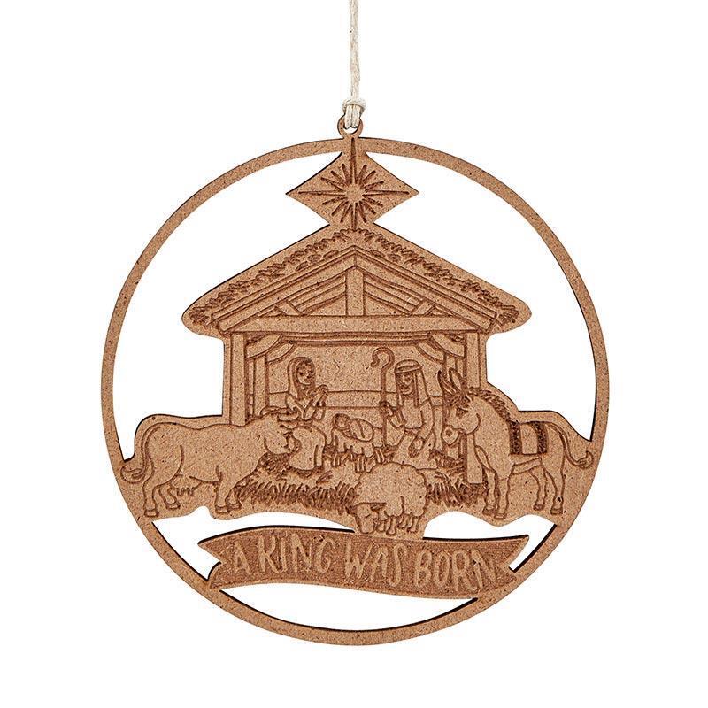 Laser Cut Wood Ornament Nativity Pack of 6 Beautiful Depiction of Nativity