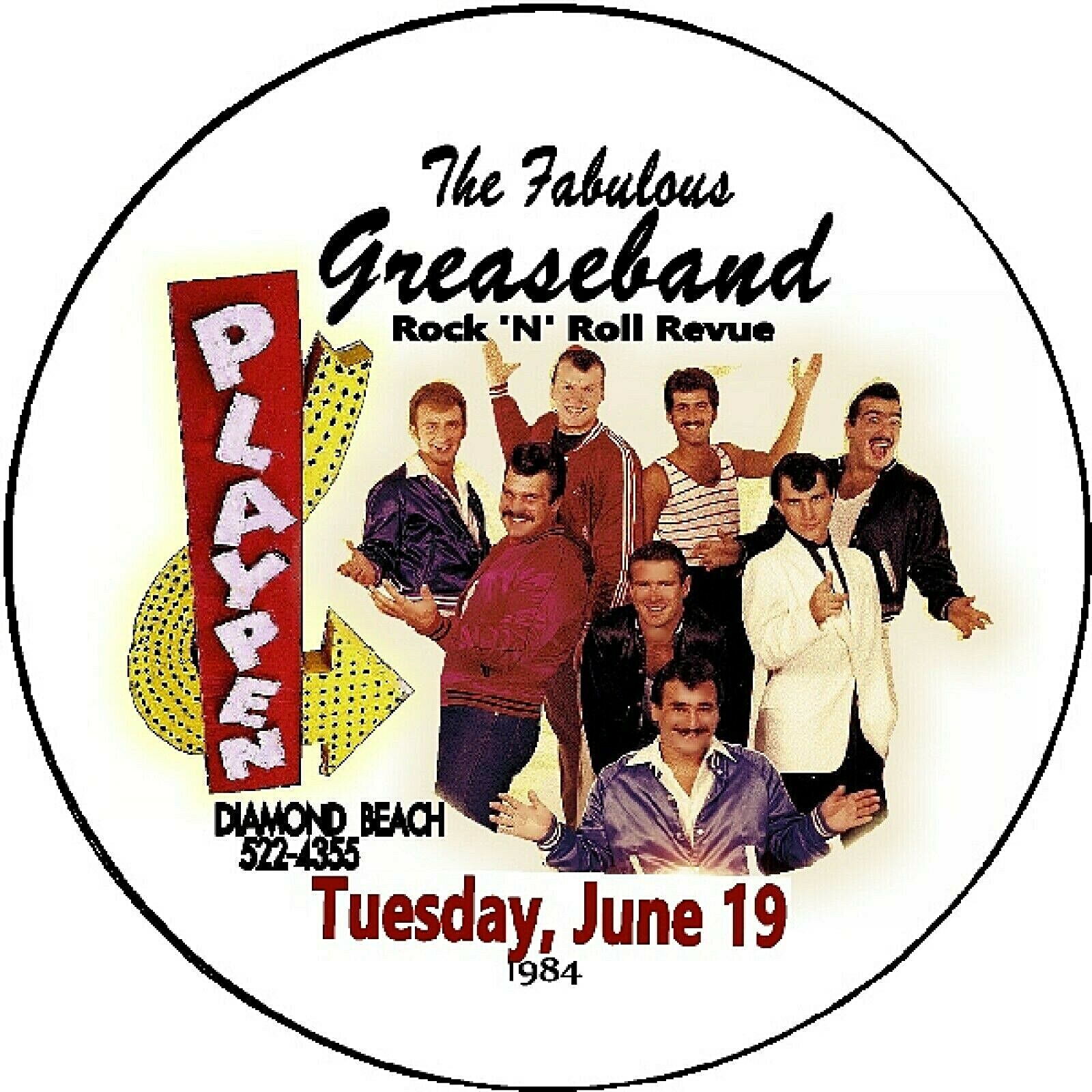 The Greaseband 1984 Gig Pin 3\