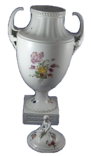 Antique 18thC / 19thC Royal Copenhagen Porcelain Lidded Urn Vase Porzellan Urne 