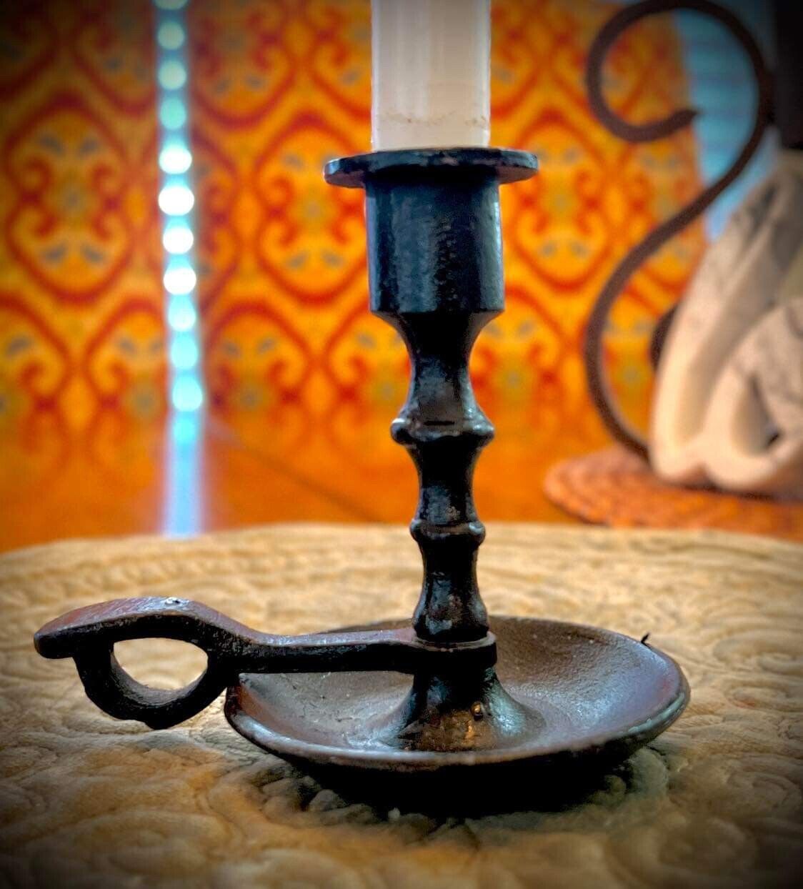 Amazing Antique Cast Iron Candleholder