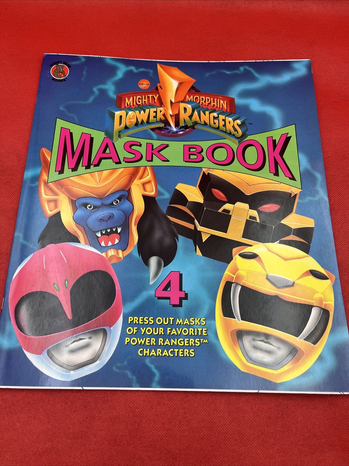 Vintage Mighty Morphin Power Rangers Mask Book With Stories Puzzles Saban 1994
