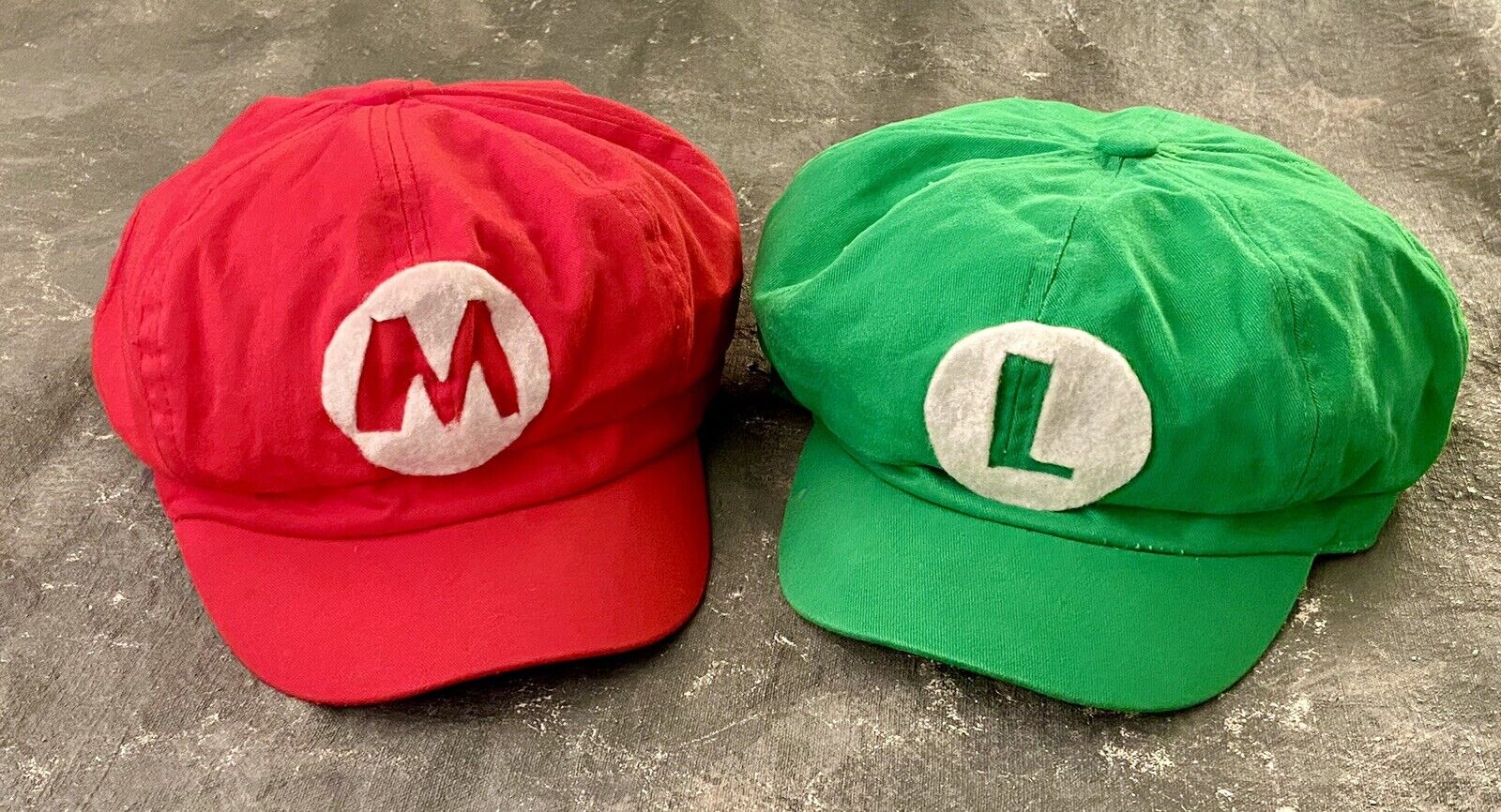 Vintage Super  Mario & Luigi Caps By Something Special
