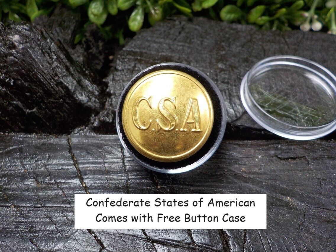 Old Rare Vintage Antique War Relic Confederate States of America Coat Button