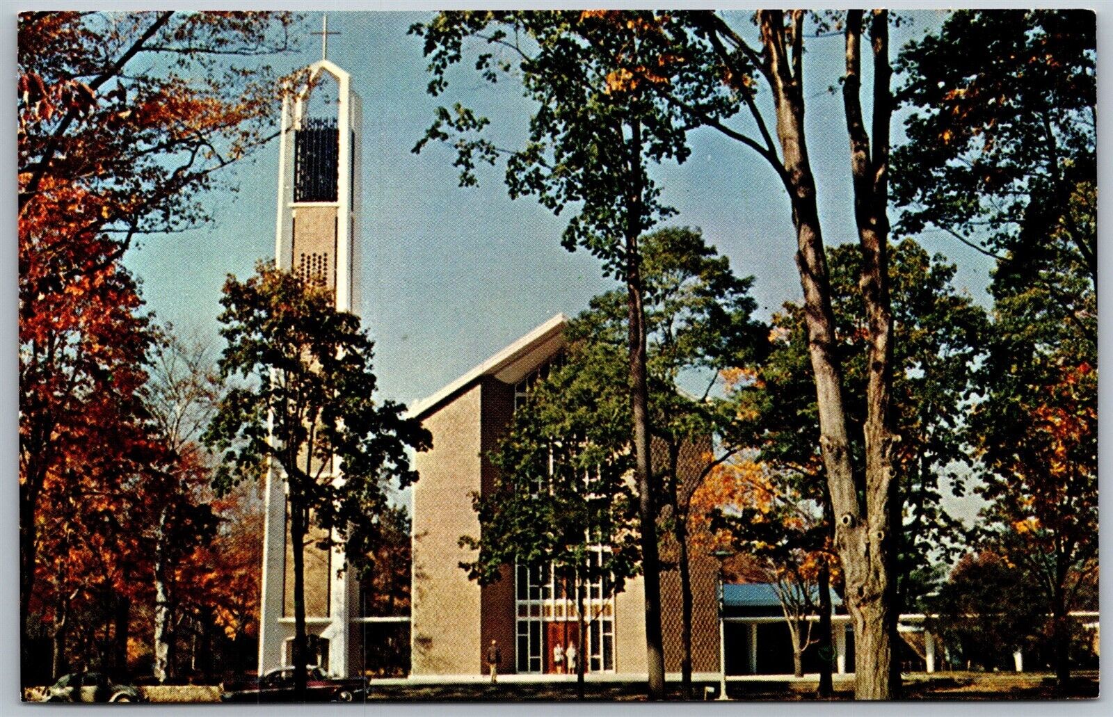 Vtg New Canaan Connecticut CT St Marks Episcopal Church Chrome View Postcard