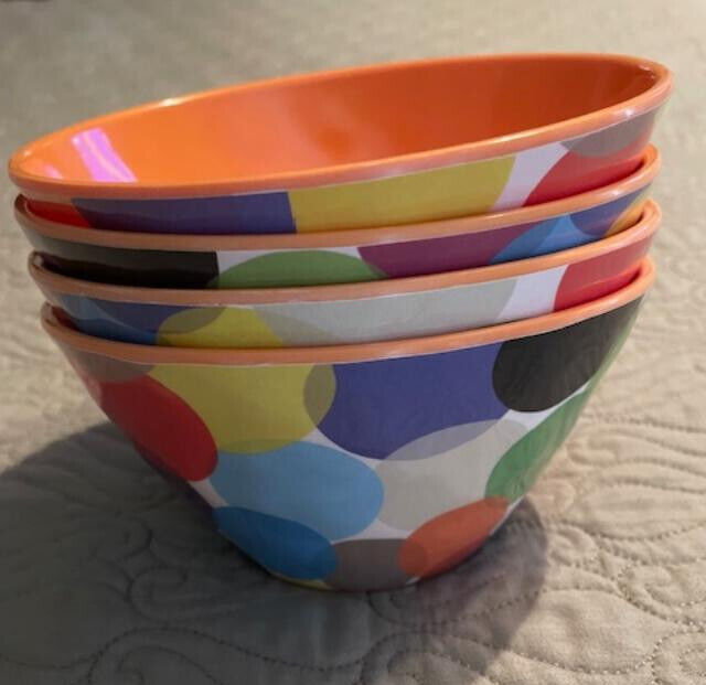 Melamine bowls, Rainbow Circles. Studio Line Gibson Studio by Laurie Gates