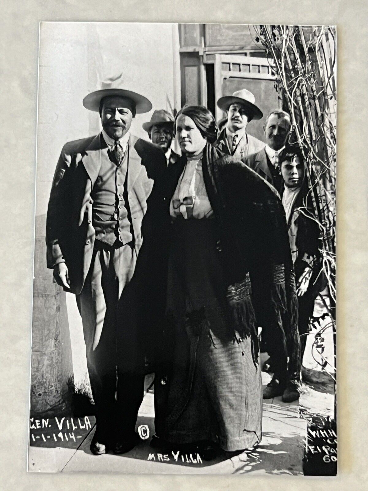 Vintage General (Pancho) Villa and Mrs. Villa Postcard 1-1-1914