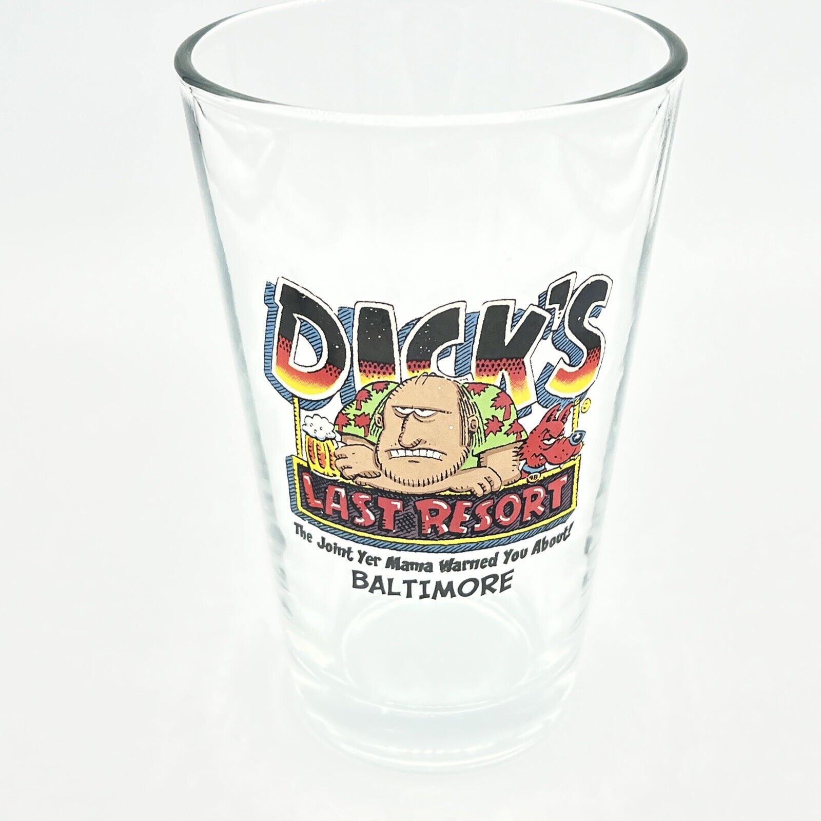 Collectible Dick’s Last Resort Beer Glass , Baltimore, Maryland Nice Condition M