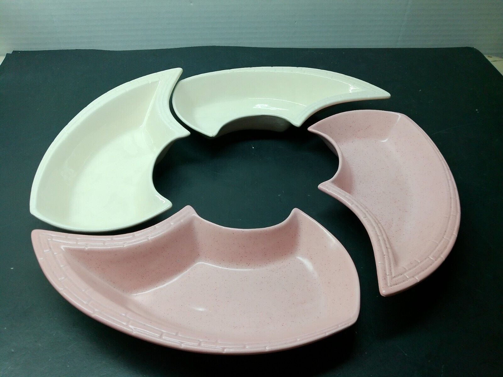 Set of 4 MCM California Pottery Chip & Dip Ceramic Bowls