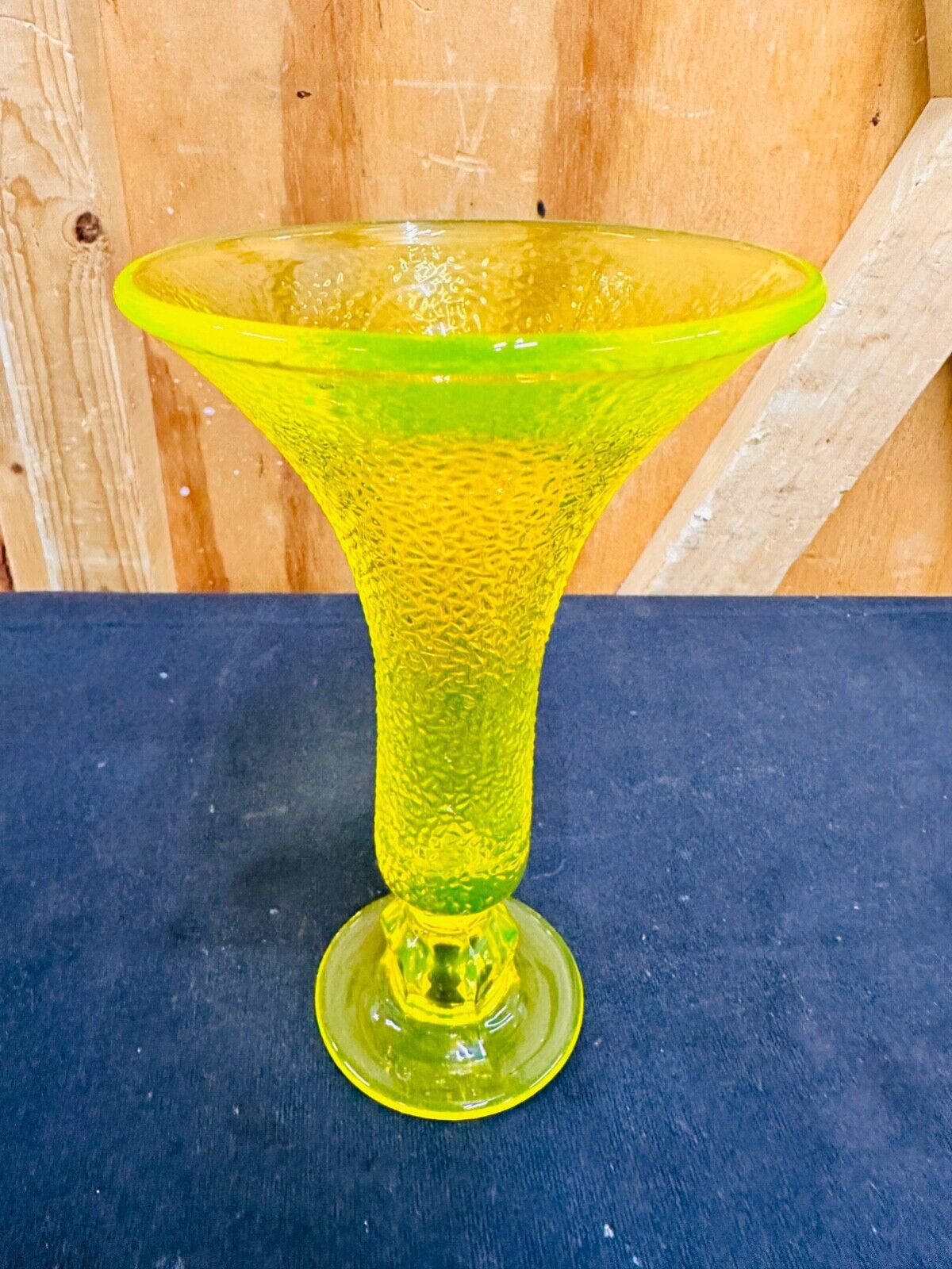 Citrine Glass Vase or Candle Holder 8\