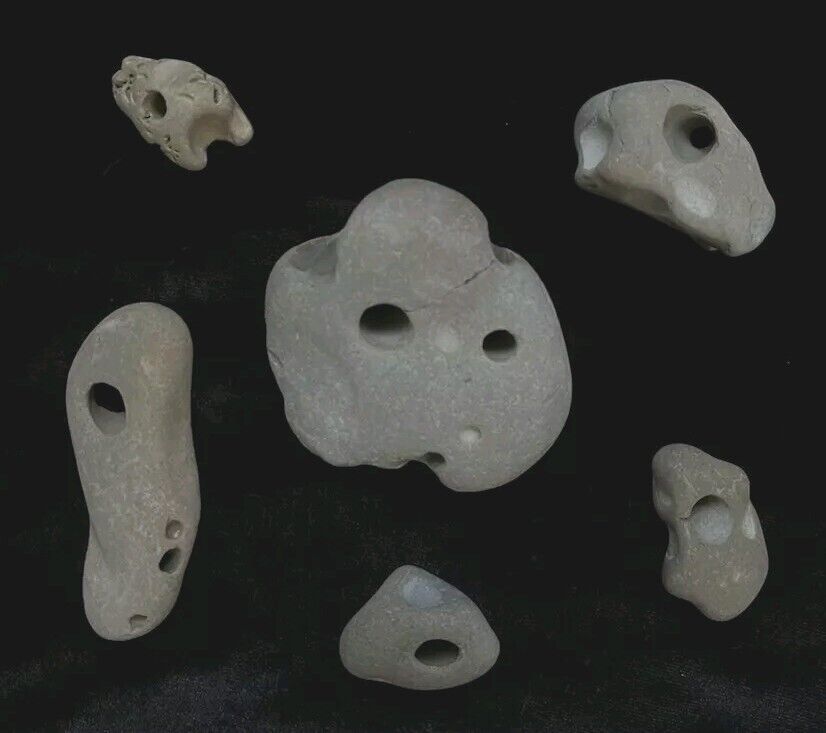 Hag Stone, Fairy Stone, Hex Stone, Naturally Formed, Beach Rock with Hole, Lot 