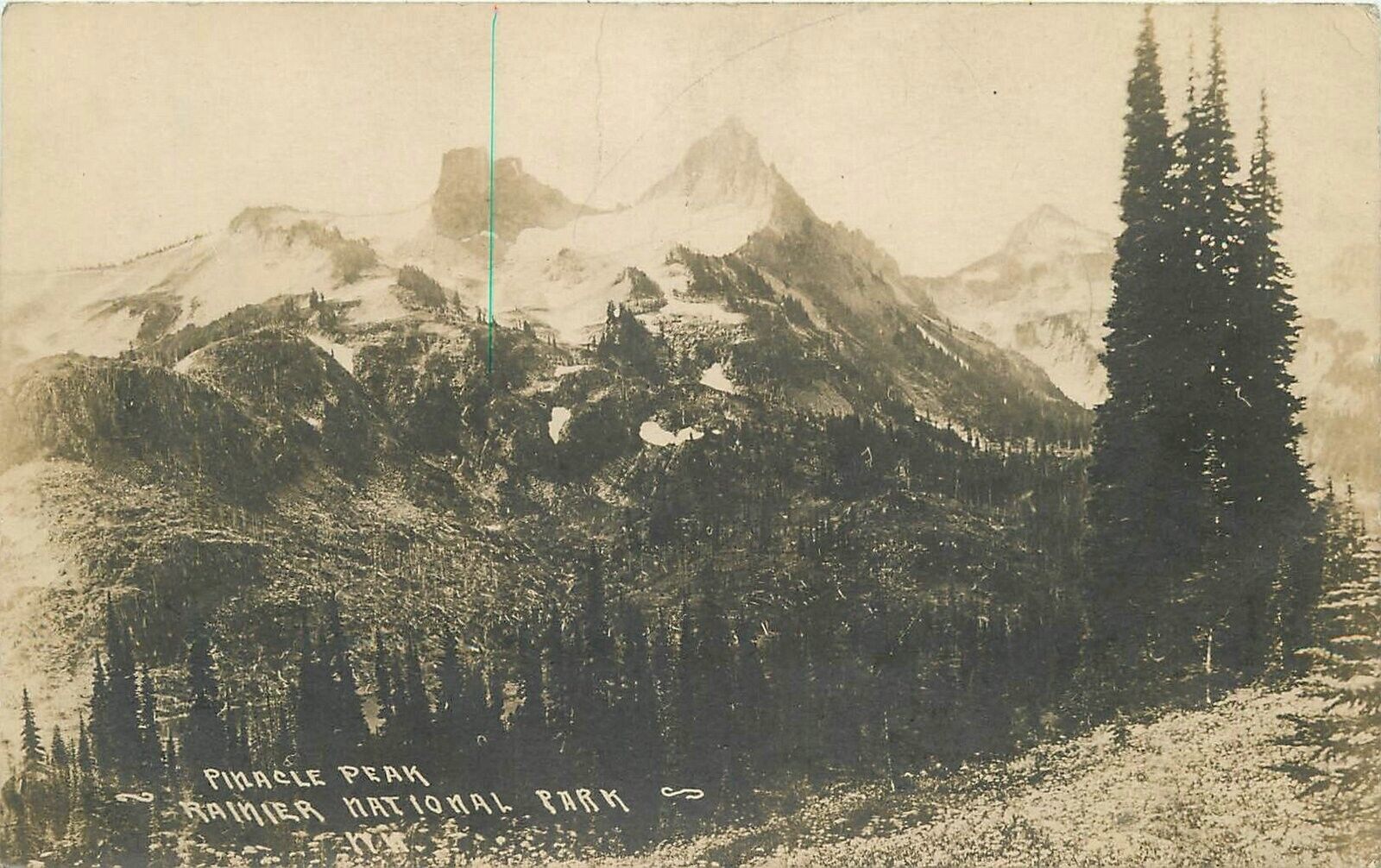 Postcard Washington Pinnacle Peak RPPC Rainier 1920s 23-2001