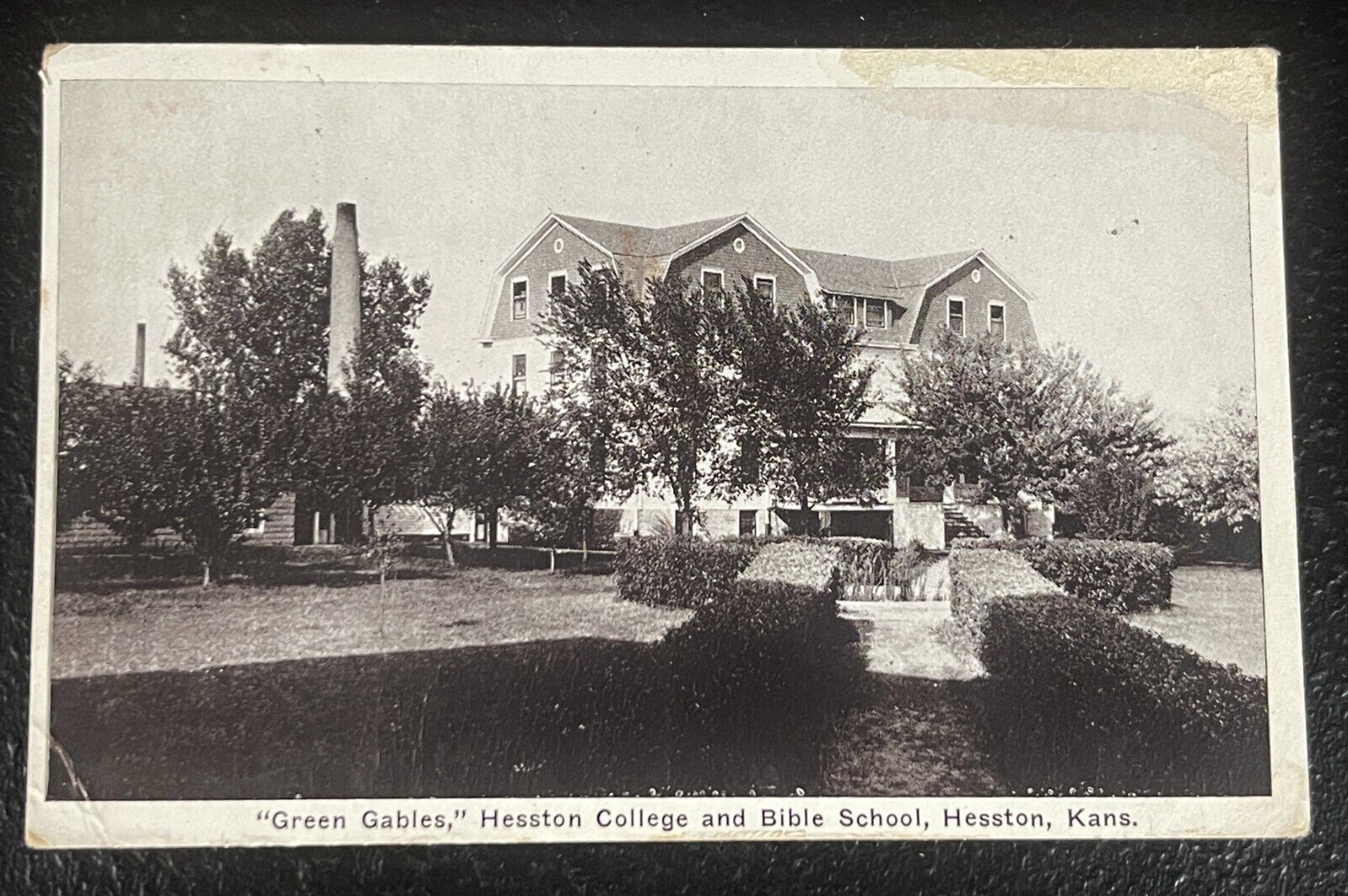 Hesston KS College & Bible School Green Gables Postcard