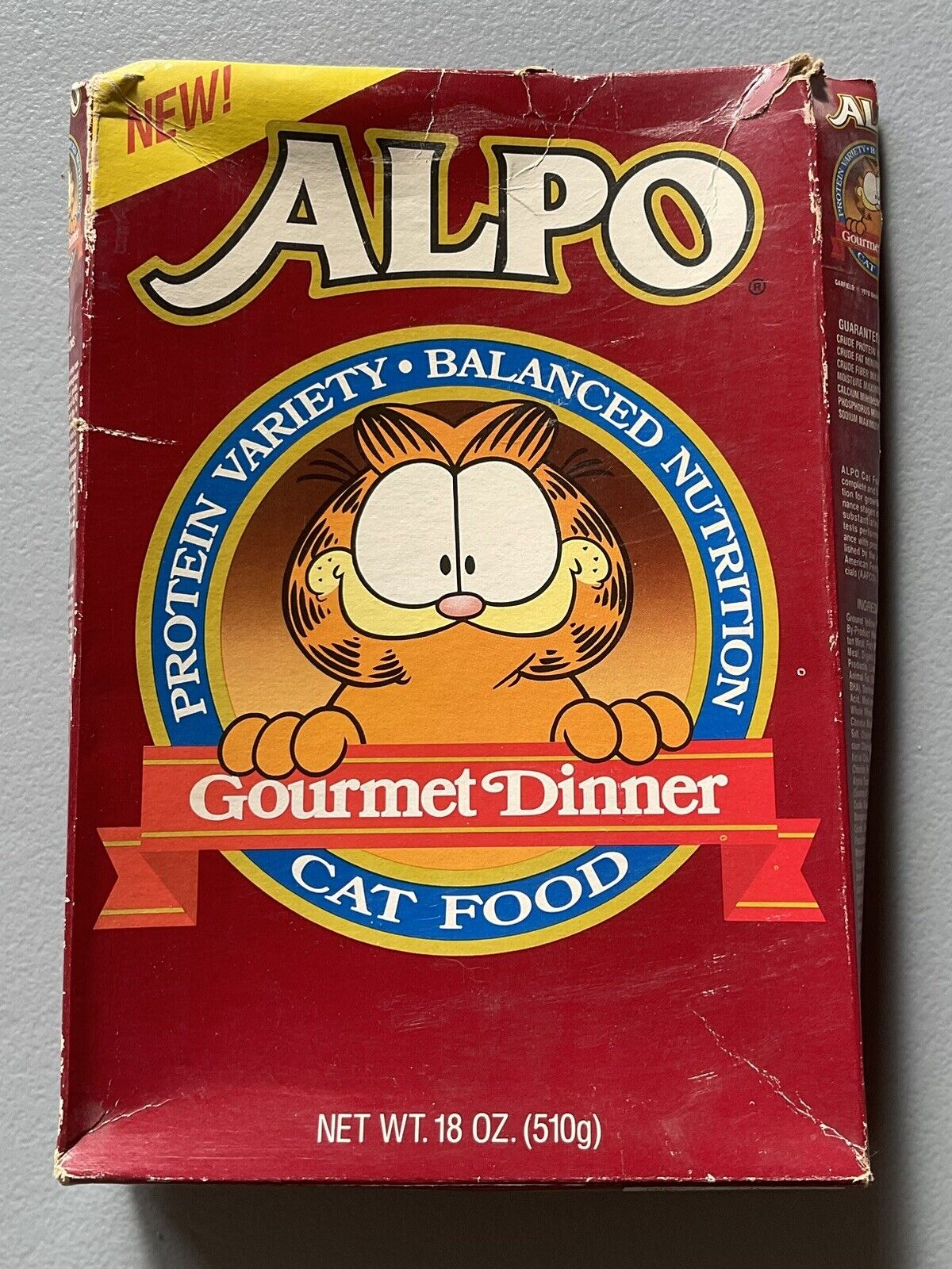 Vintage GARFIELD Alpo Cat Food Box Only For Collection 