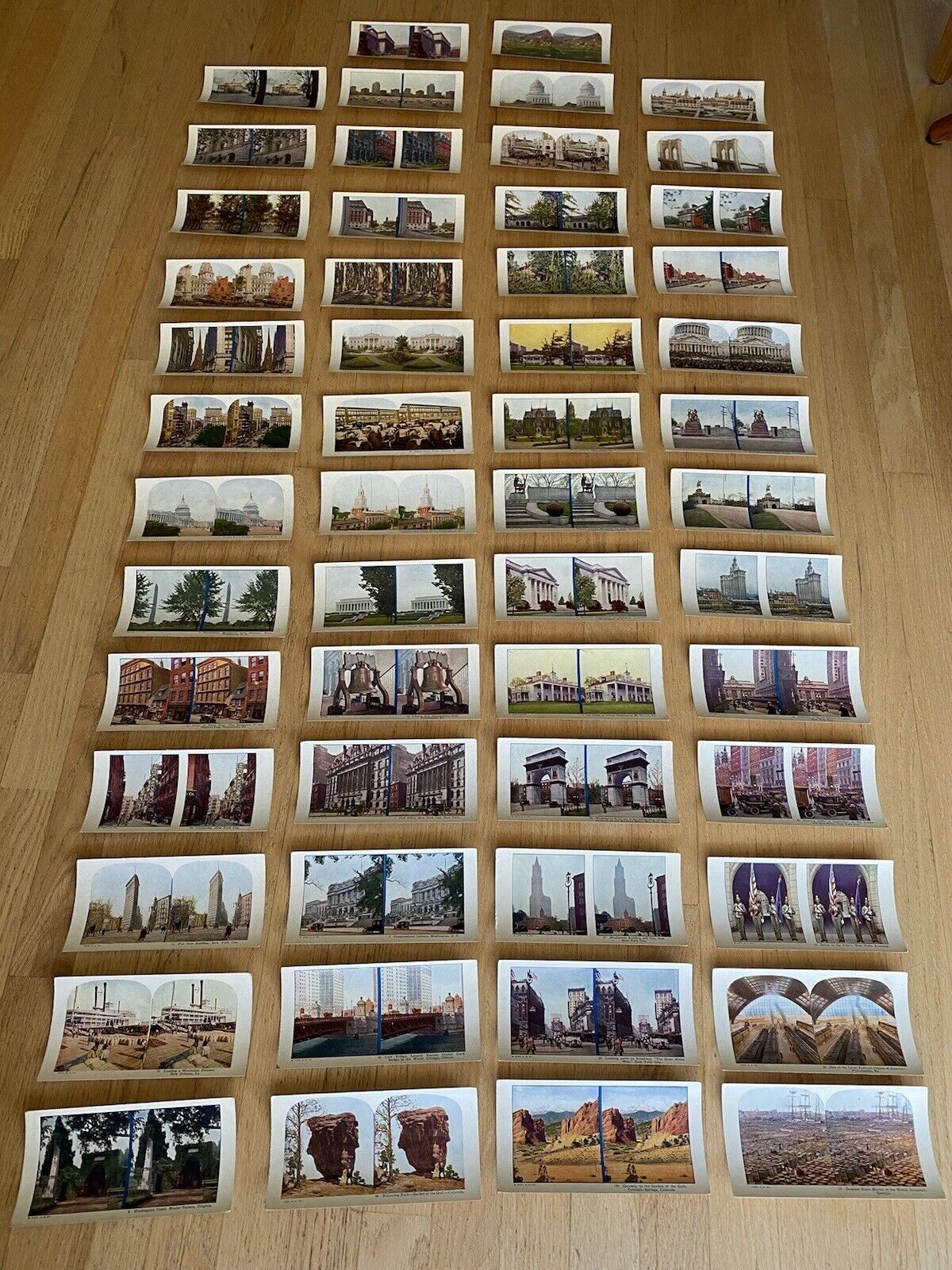 Vintage Stereoscope Cards Huge Lot Of 54- American Architecture & Landscape 1925
