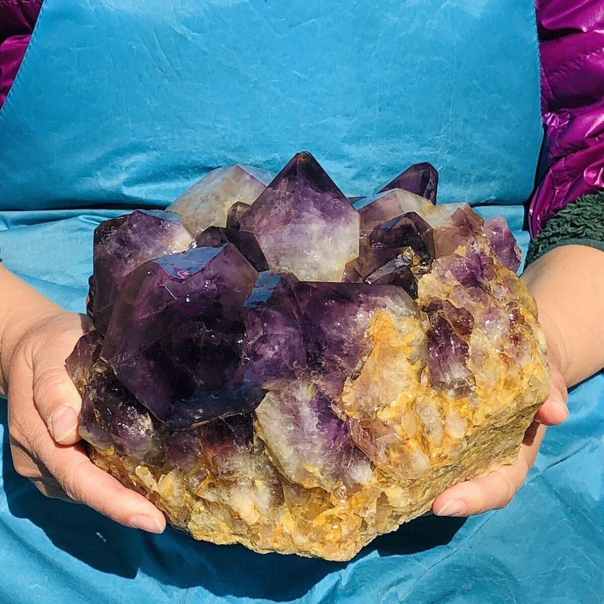 13.94LB Natural Amethyst Cluster Purple Quartz Crystal Rare Mineral Specimen 637