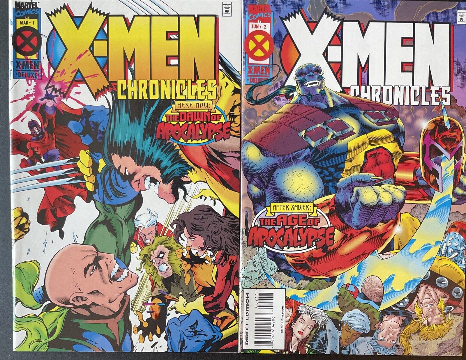X-Men Chronicles #1 #2 Complete Set Age Of Apocalypse Magneto Leads The X-Men