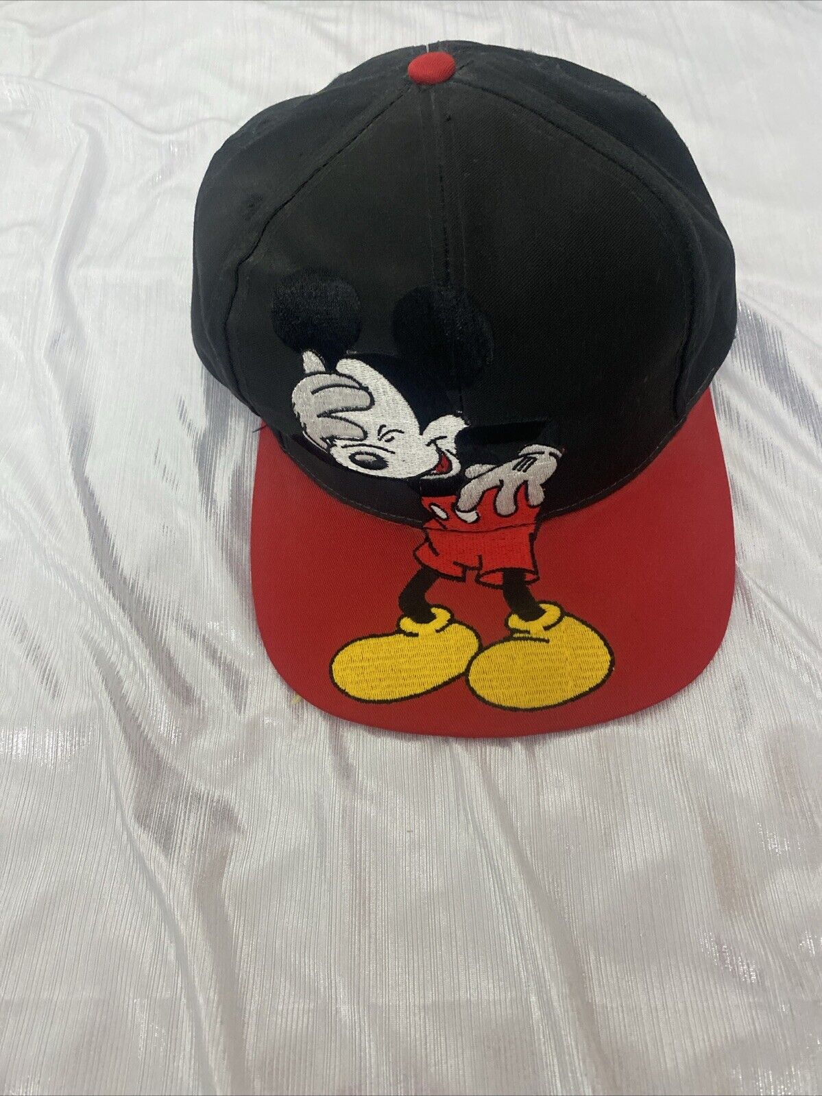 Vintage Disney Store Snapback Mickey Mouse Hat Cap Mickey Laughing See Note