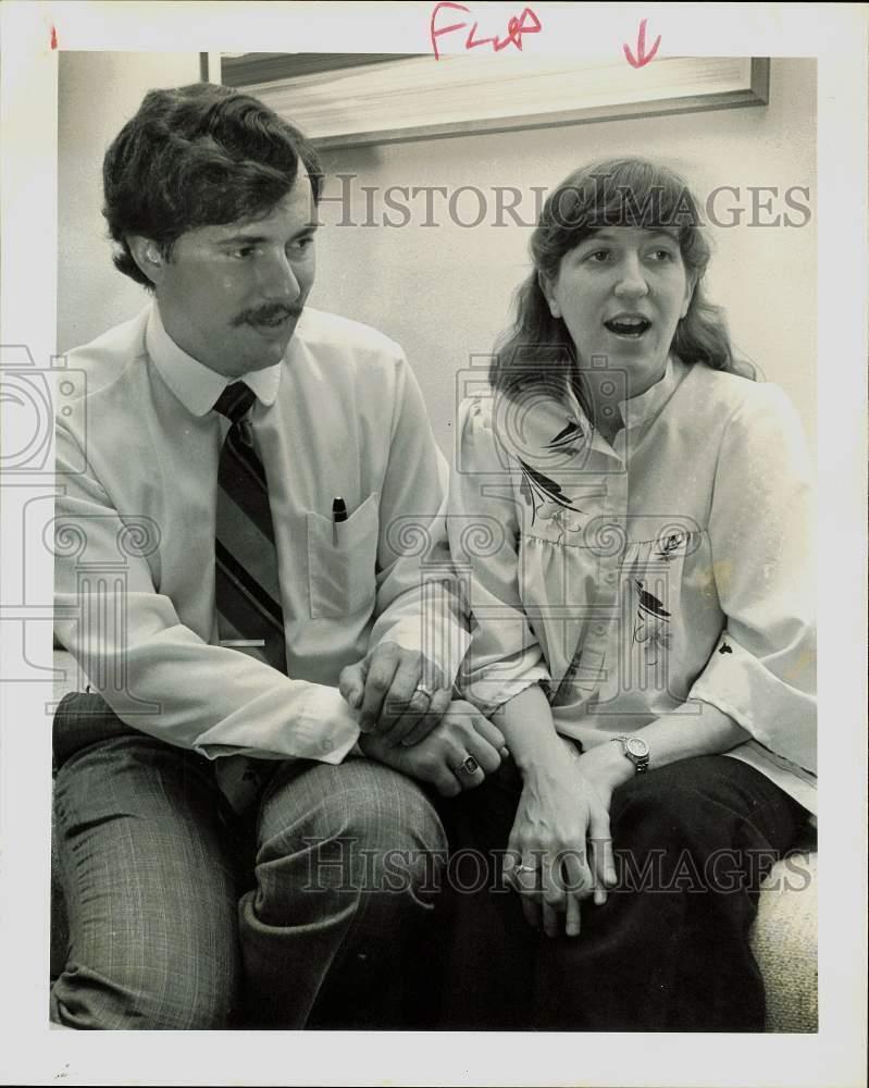 1981 Press Photo Dr. Katharine Rathbun and Edward Richards at health seminar.