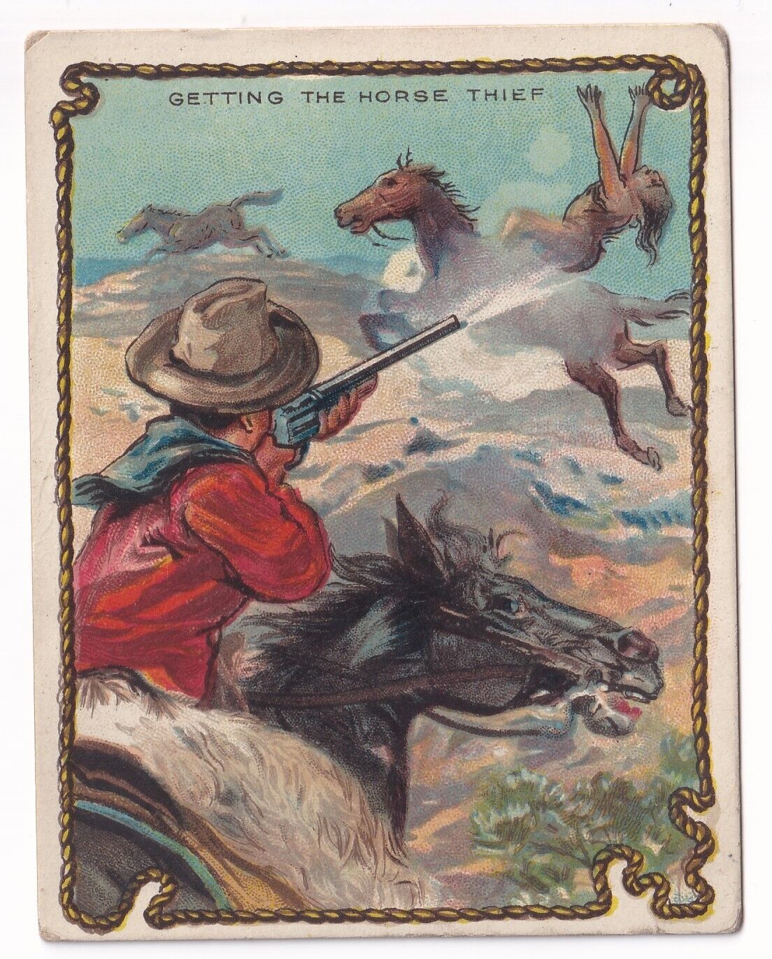 1910 Hassan Cowboy Series Getting The Horse Thief