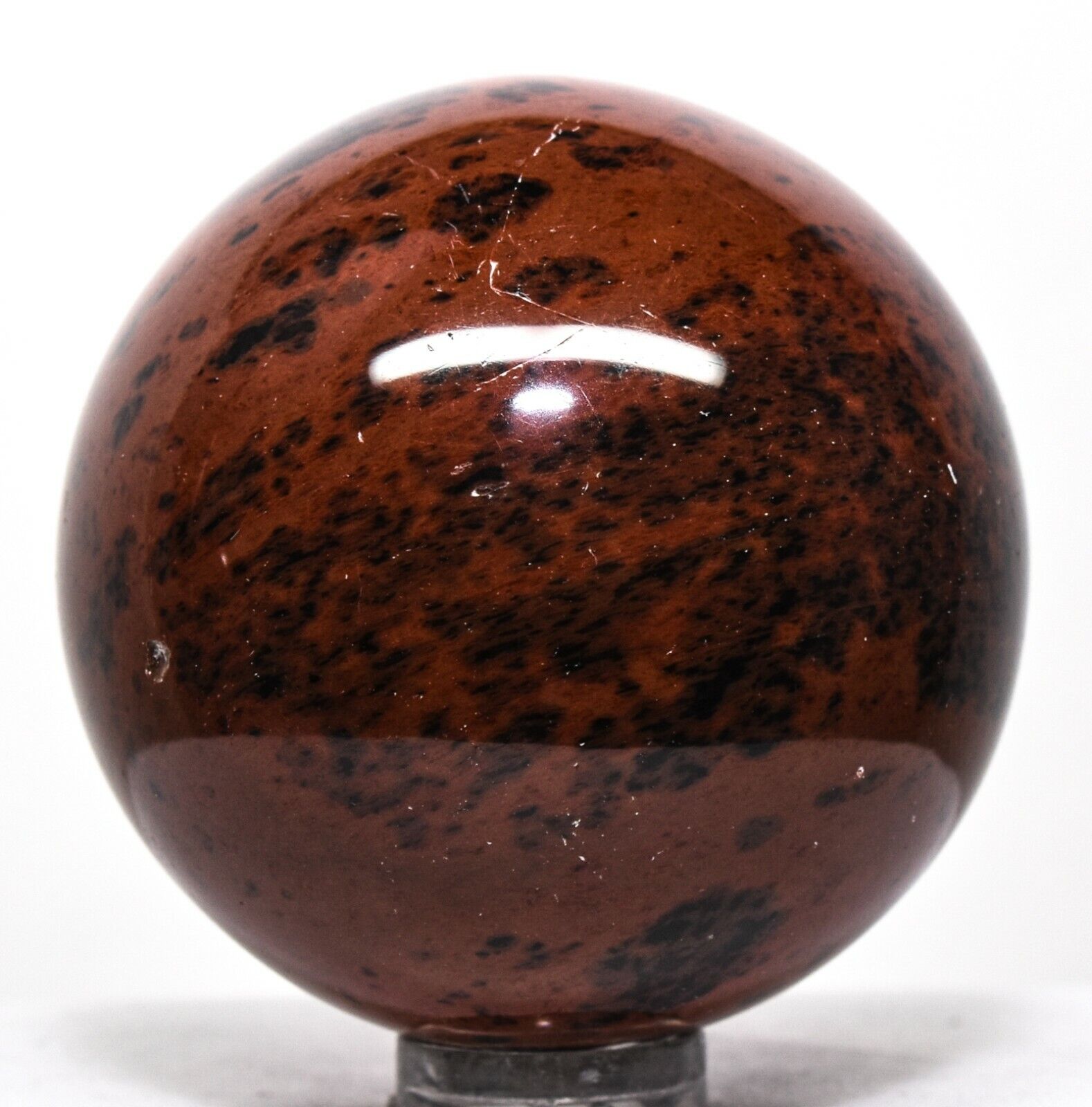 49mm Mahogany Obsidian Sphere Polished Natural Gemstone Crystal Mineral - Mexico