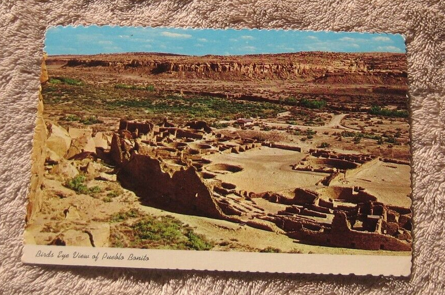 Pueblo Bonito Birdseye View NM New Mexico 1950\'s Chaco Canyon Area Postcard
