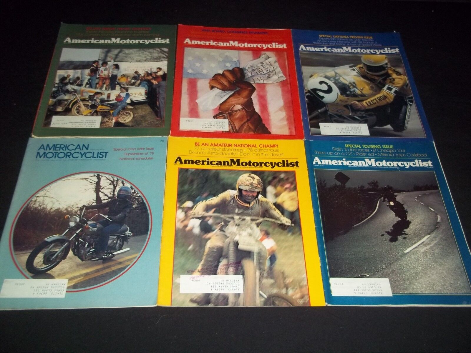 1977-1978 AMERICAN MOTORCYCLIST MAGAZINE LOT OF 14 ISSUES - FAST BIKES - M 500
