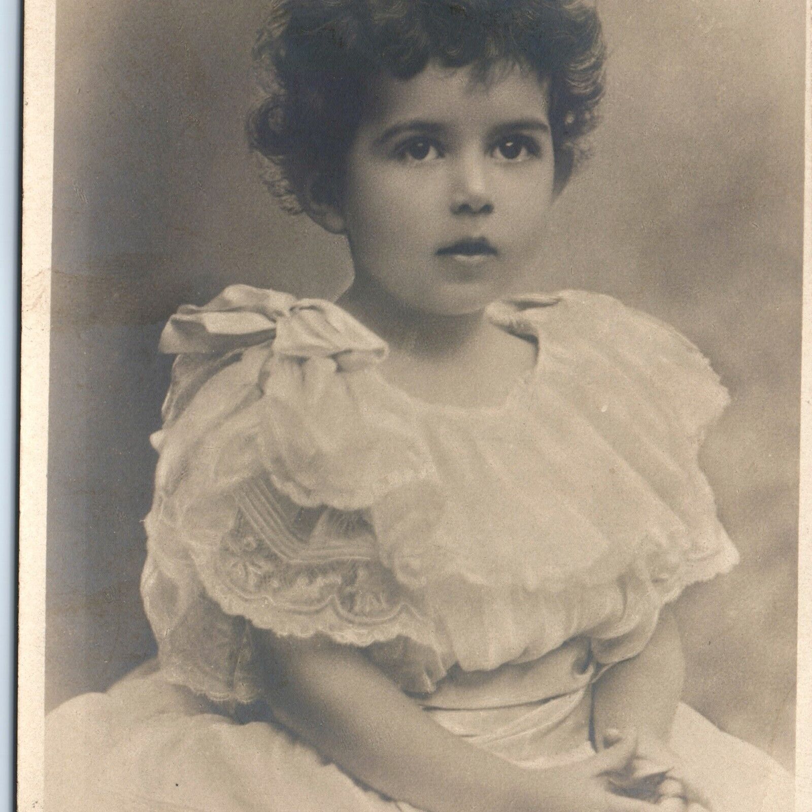 c1910s Lovely Italian Royal Little Girl RPPC Principessa Jolanda Photo NRM A148