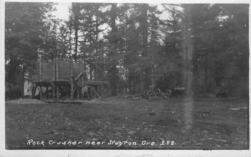 C-1910 Marion County Rock Crusher Stayton Oregon RPPC real photo 1978
