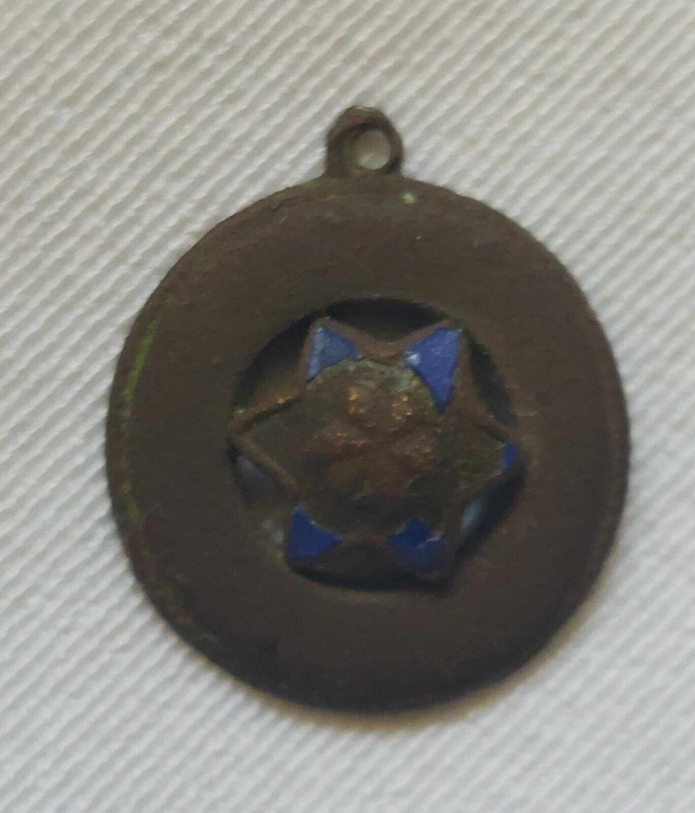Rare Vintage Jewish Enameled Medallion Star Of David, Pre-Holocaust, Collection.