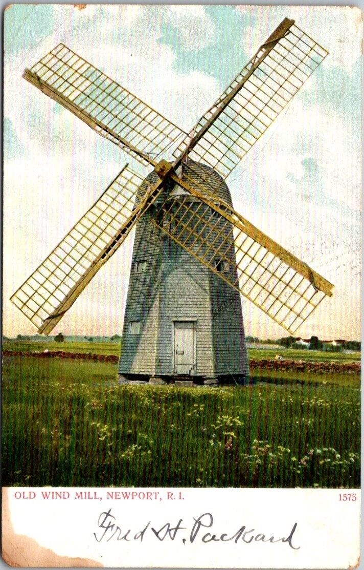 Old Wind Mill Newport Rhode Island 1907 Posted Antique Postcard B35