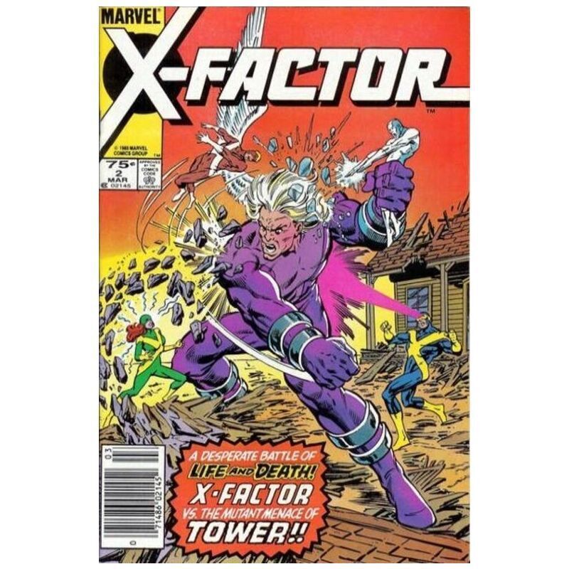 X-Factor (1986 series) #2 Newsstand in Very Fine + condition. Marvel comics [p~