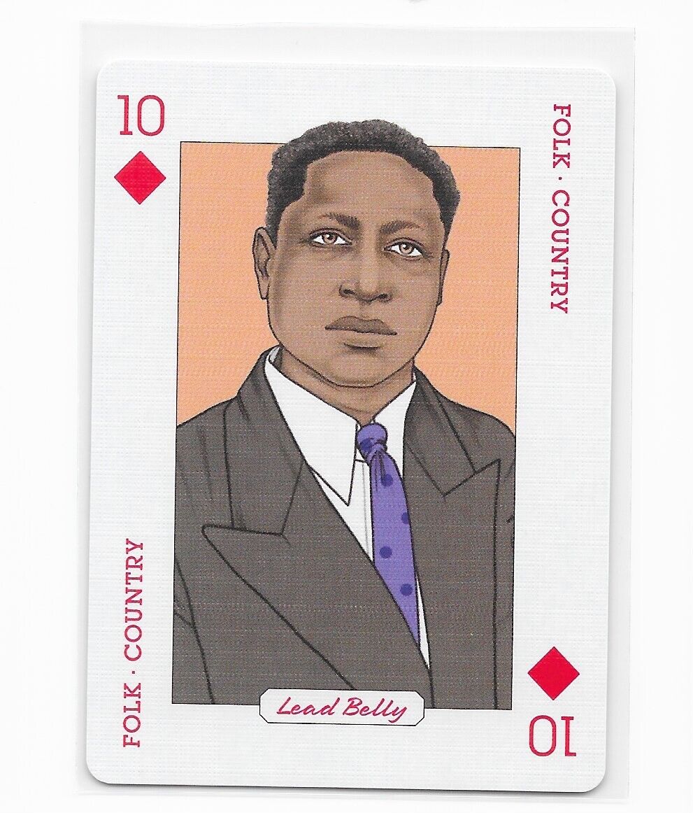 2018 Music Genius LEAD BELLY Single Playing Card 10 of Diamonds