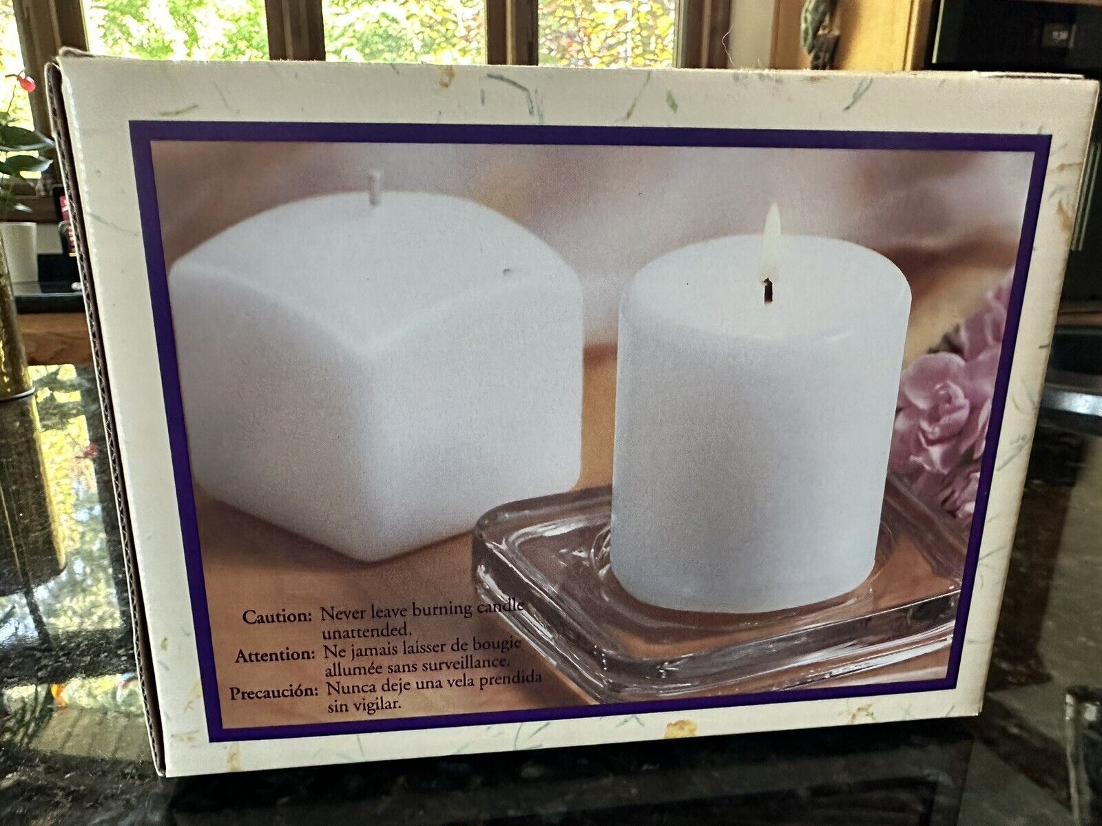Round & Square Candles & Candle Holder By Home Harmonies