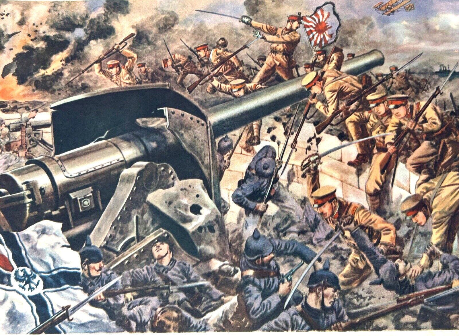 WWI Japanese Army Battle Scene Print
