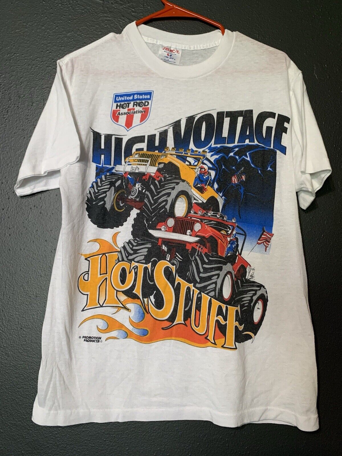 Vintage Single Stitch Hot Stuff Monster Truck T Shirt Large