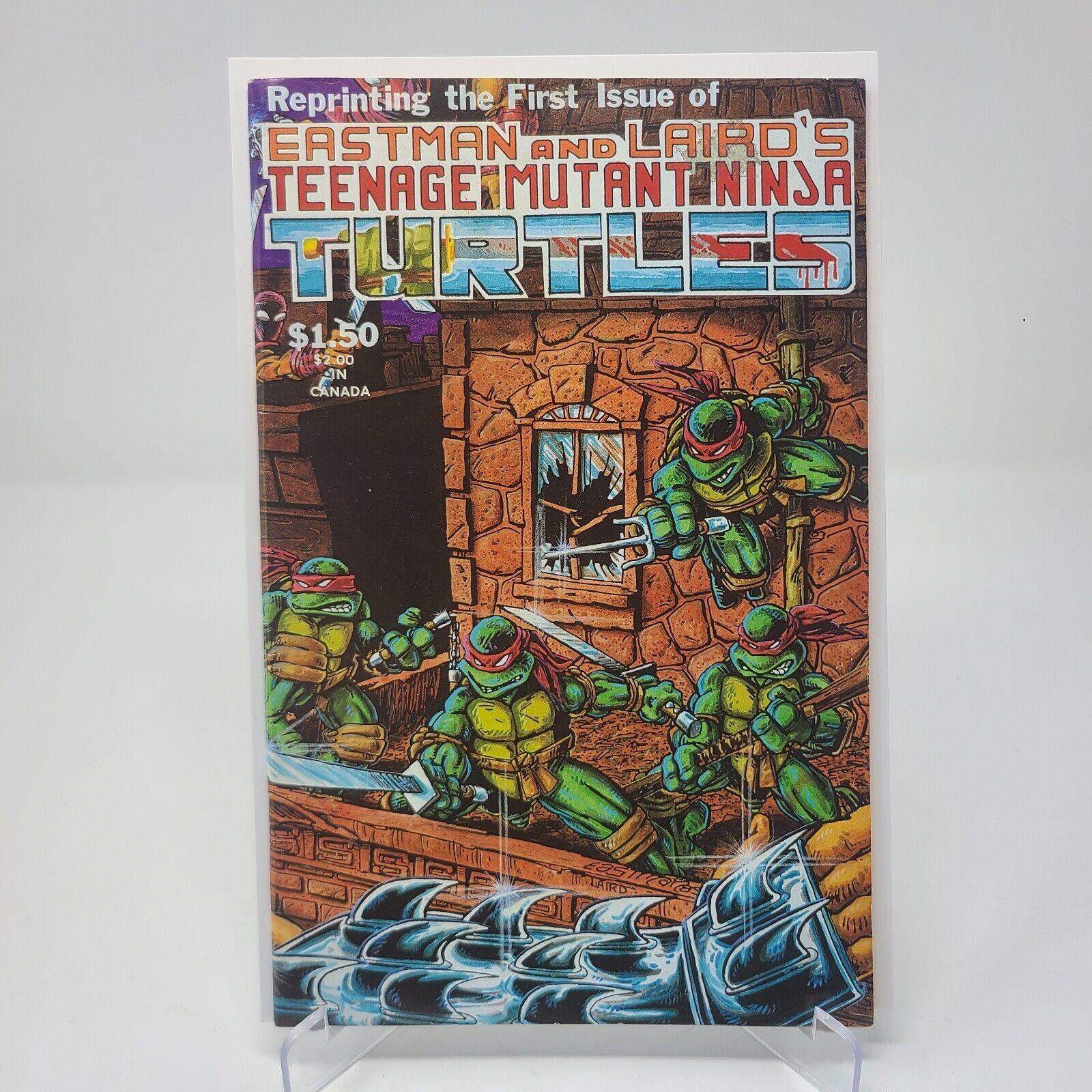 Teenage Mutant Ninja Turtles #1 (1985) 4th Print Eastman Mirage STICKER RESIDUE