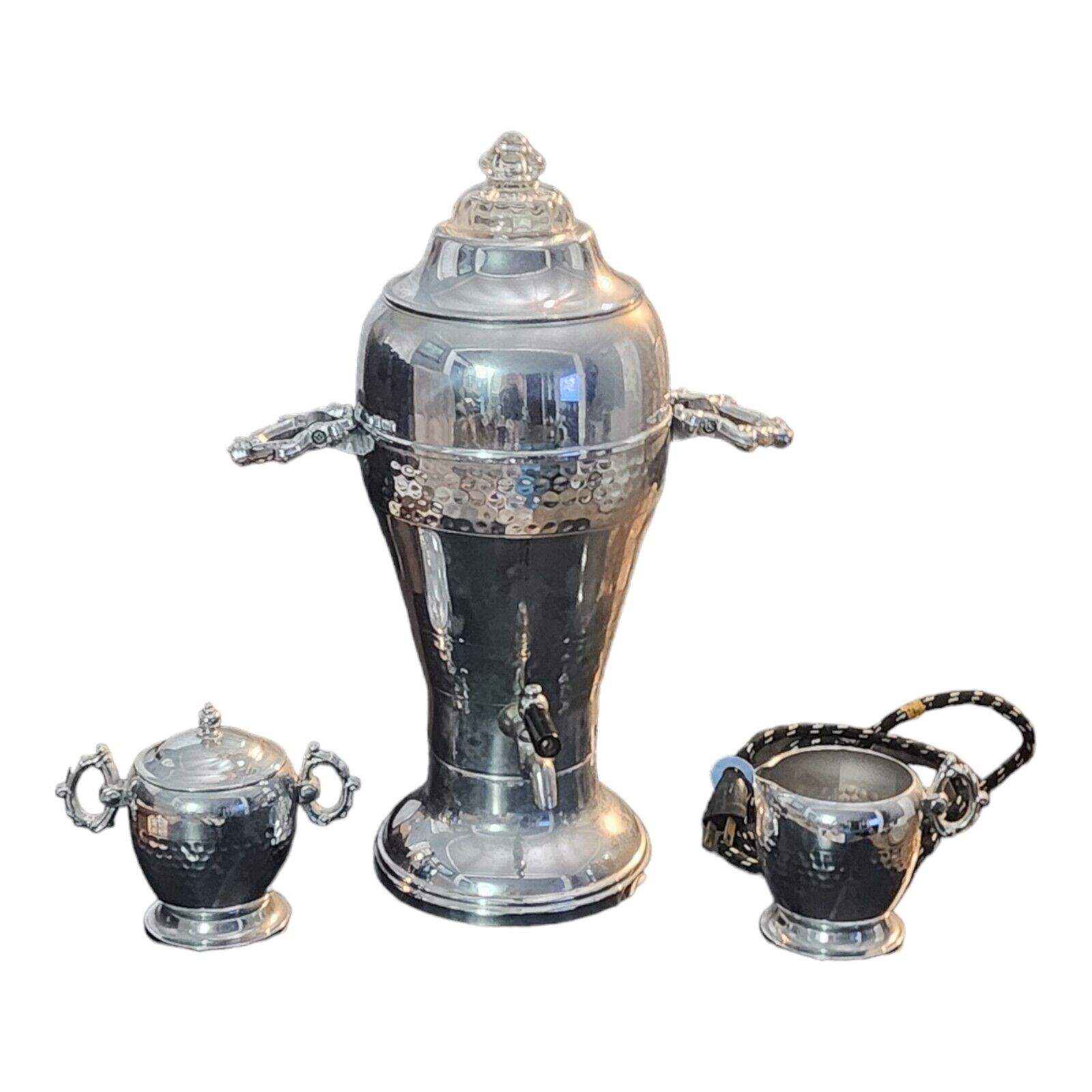 Vintage La Belle Silver Company Co. Eletric Coffee Percolator Set