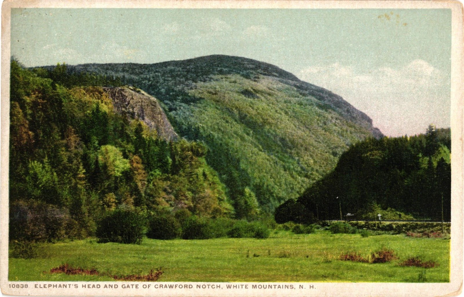 Elephant\'s Head & Crawford Notch White Mountains NH Divided Postcard c1910s