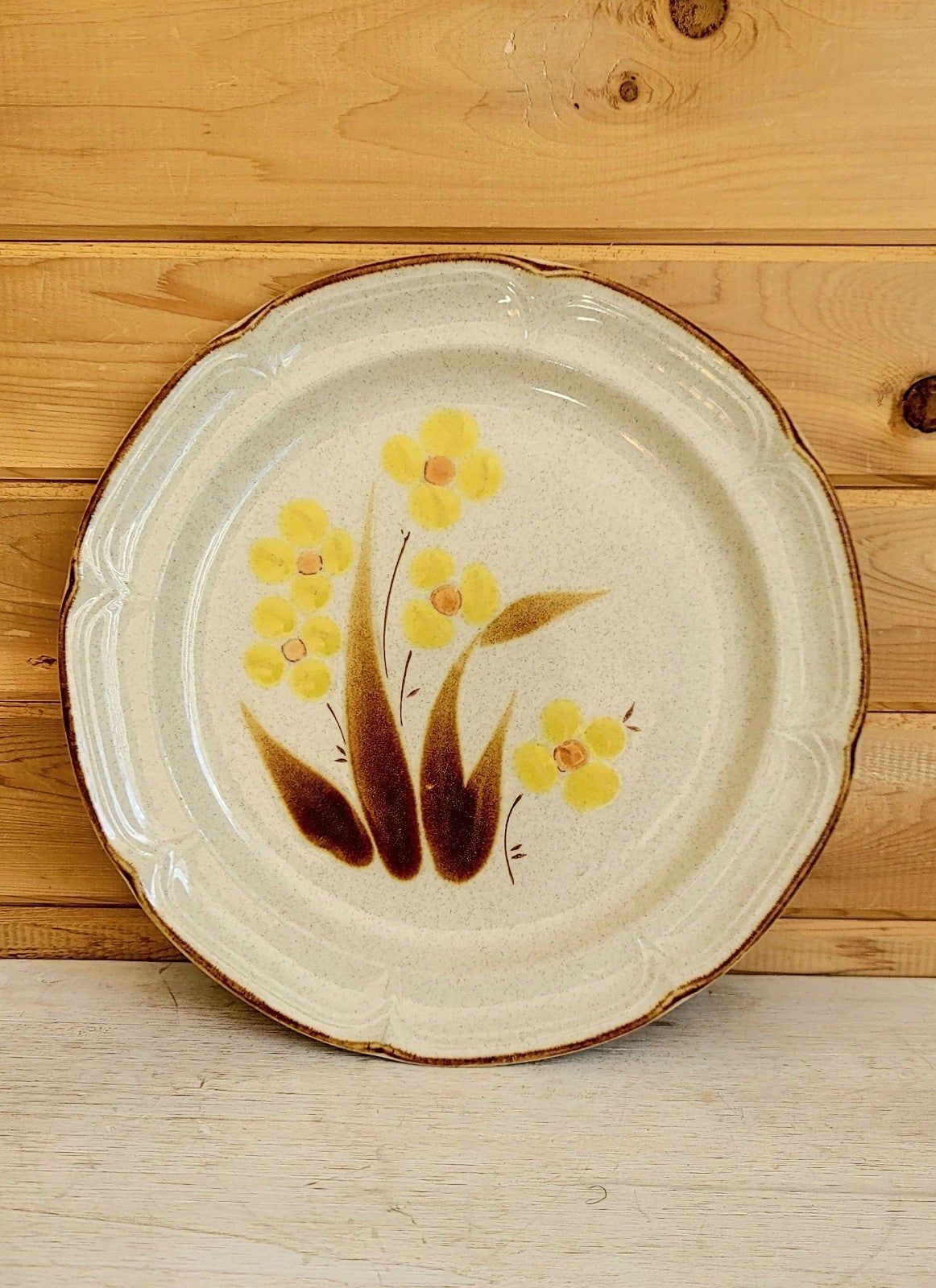 Vintage 1970s Hearthside Hand Painted Stoneware Plate Japan Wellington HGS2B