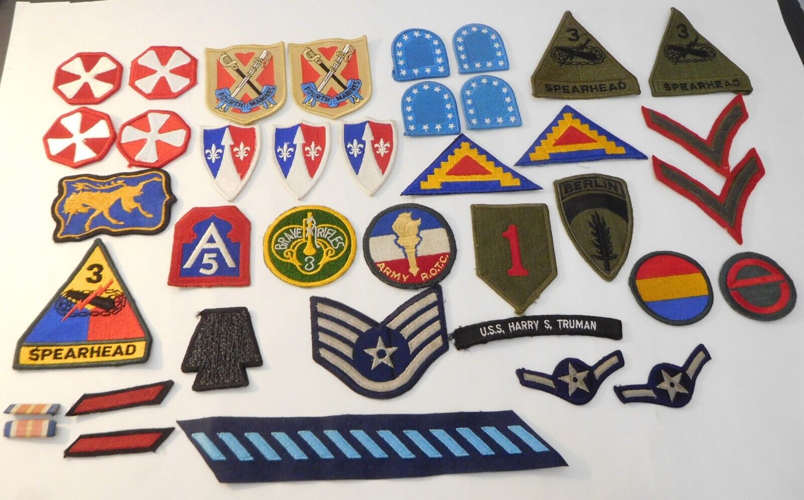 Vintage Military Patches Group of 42 Pieces