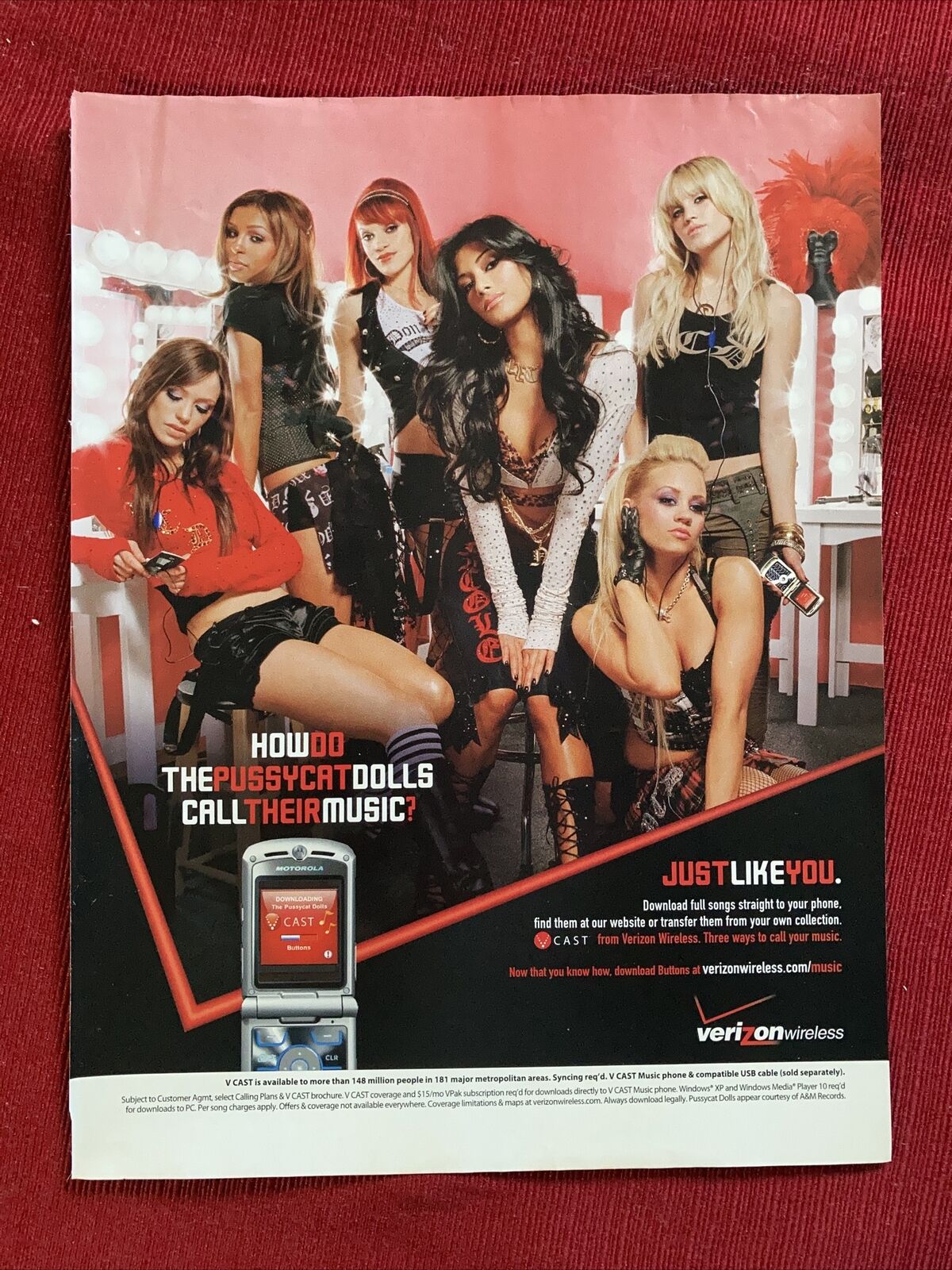 Pussycat Dolls for Verizon Wireless 2006 Print Ad - Great To Frame