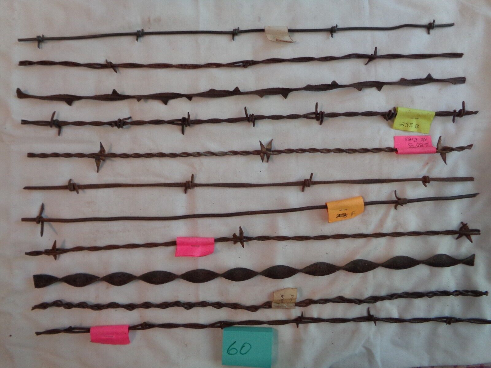 Antique Barbed Wire, 11 DIFFERENT PIECES, Excellent starter bundle , Bdl #60