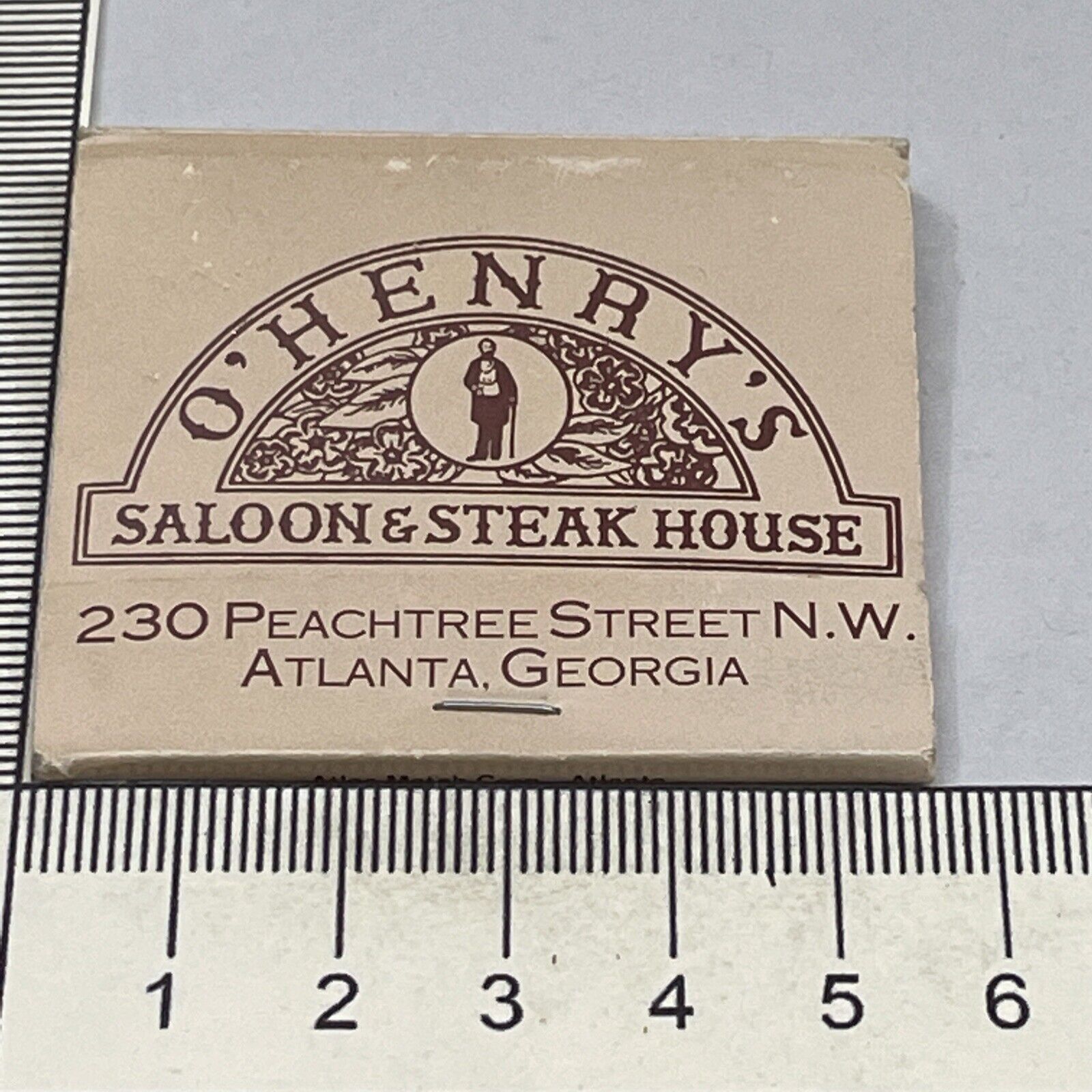 Matchbook Cover  O’Henry’s Saloon & Steak House restaurant Atlanta, Georiga  gmg